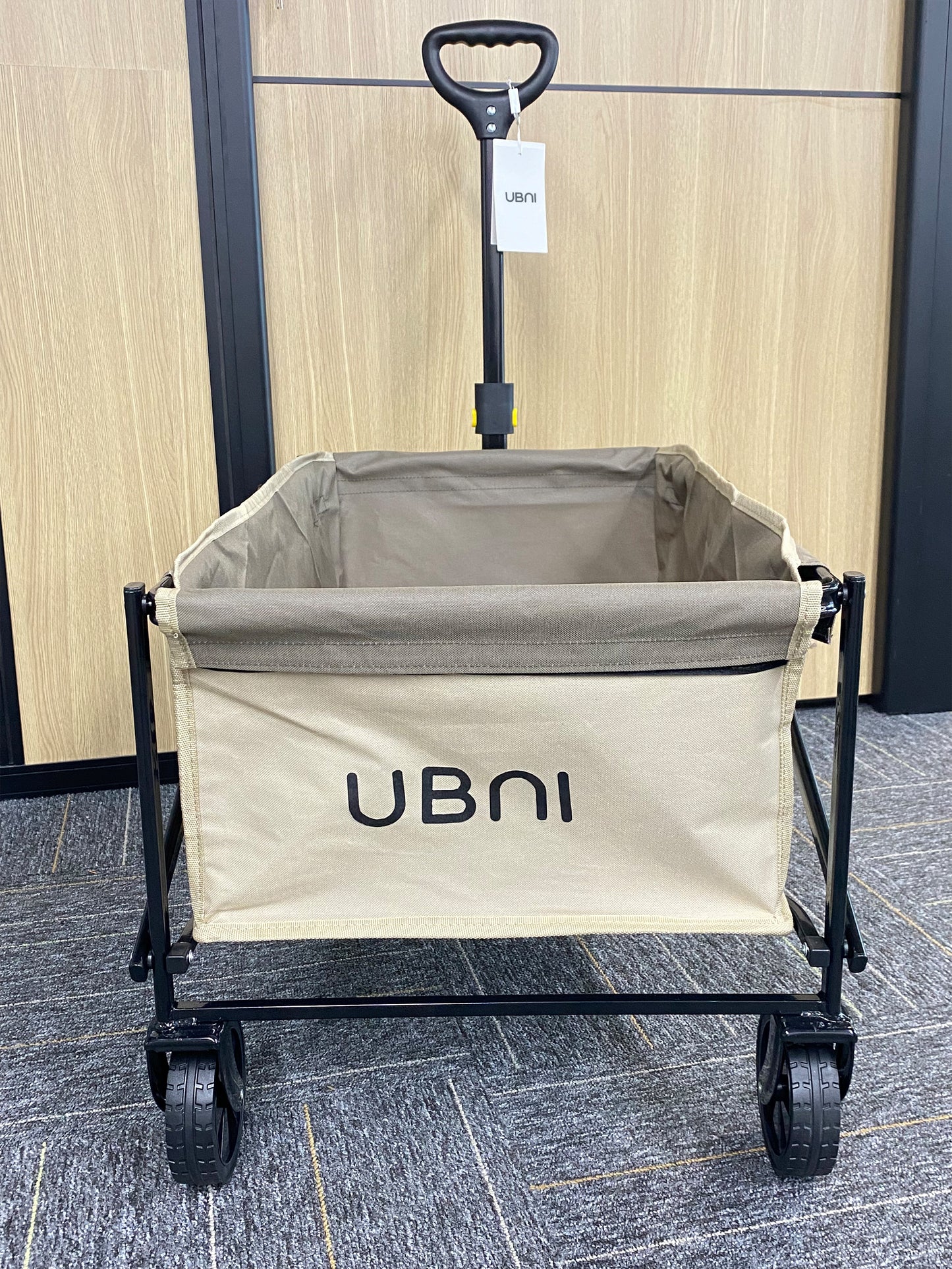 UBNI Wheeled, collapsible carts,multi-purpose travel carts, suitable for outdoor sports, camping, gardening & shopping, khaki